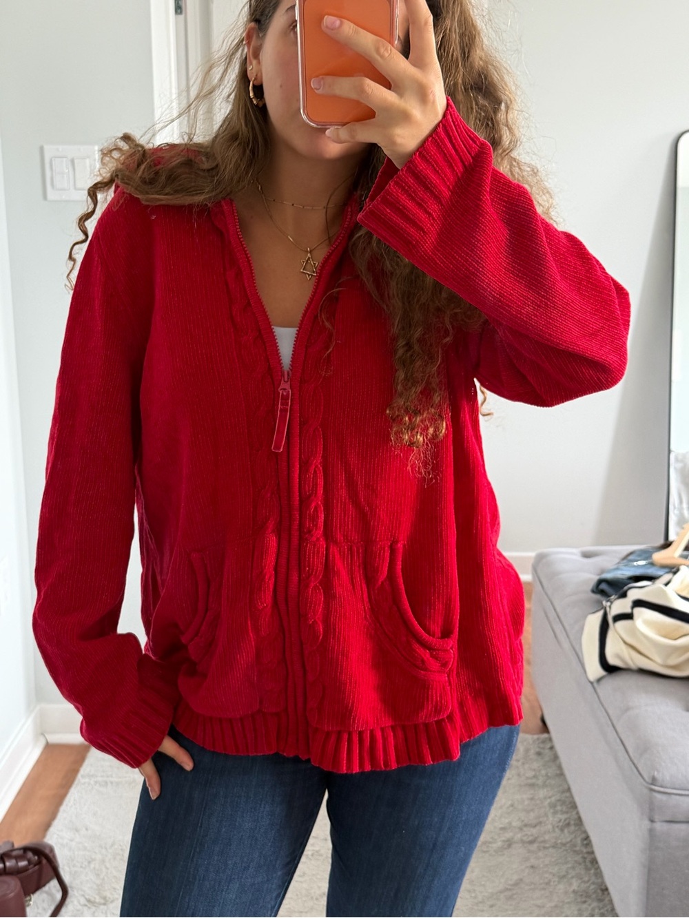 White Stag Super Soft Red Women's Knit Sweater
